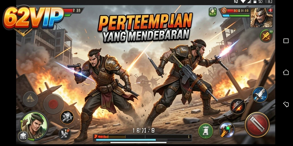 Tangkapan layar menampilkan aksi seru dalam 62VIP dengan grafis menawan.