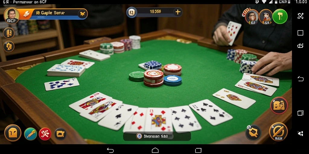 Tampilan gameplay Gaple yang seru dan menarik di 6CF.