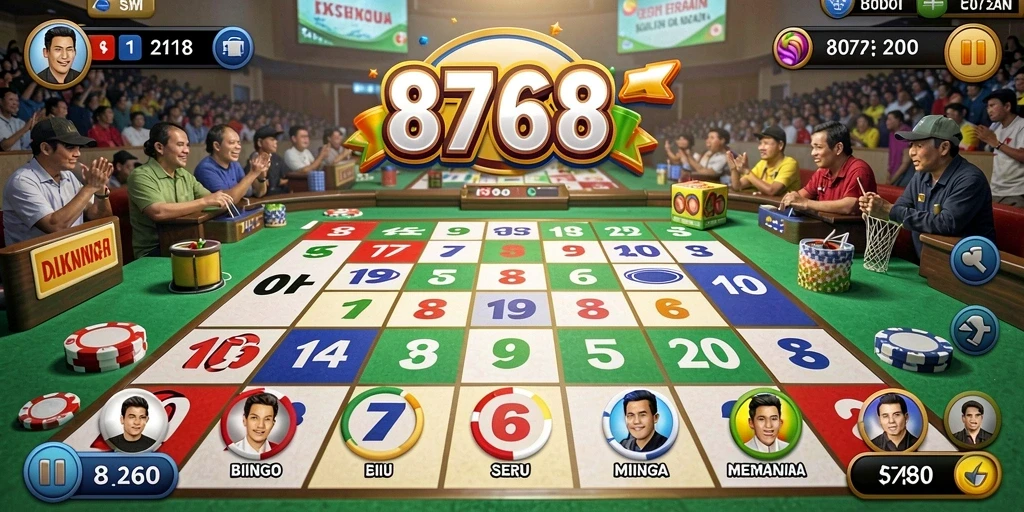 Tampilan gameplay Bingo yang seru di 8768.