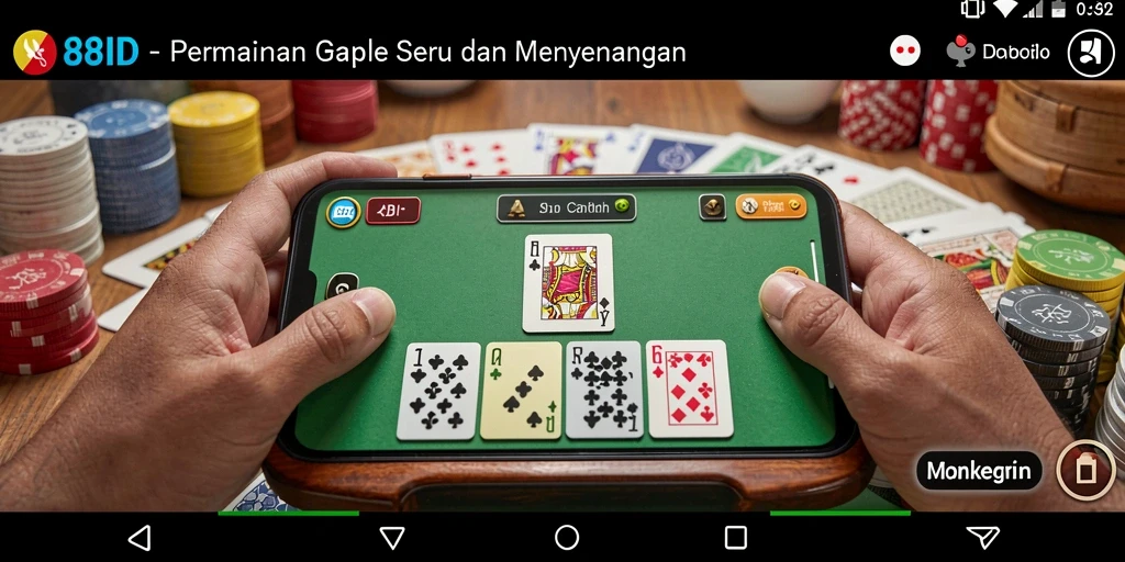 Screenshot gameplay Gaple yang seru dan interaktif.