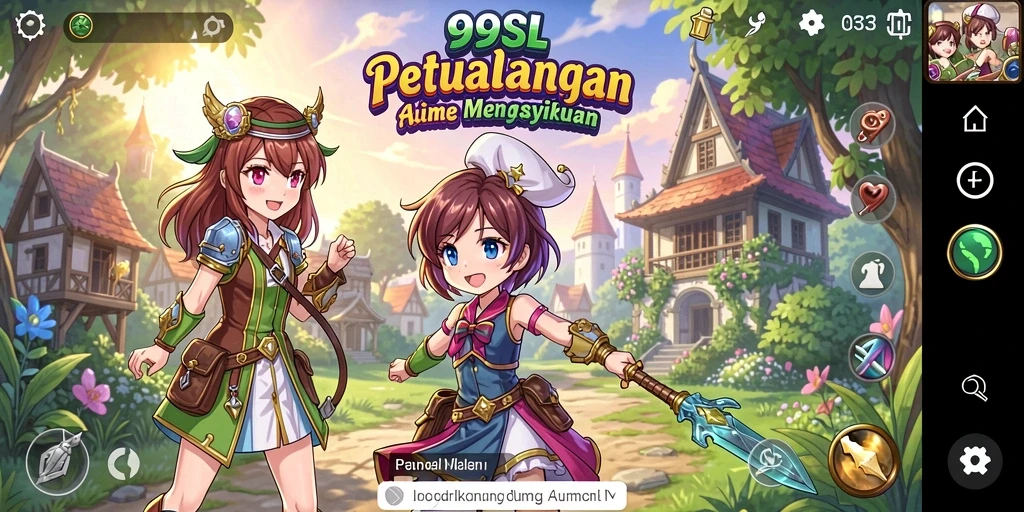 Screenshot gameplay 99SL yang menampilkan karakter anime yang memukau.