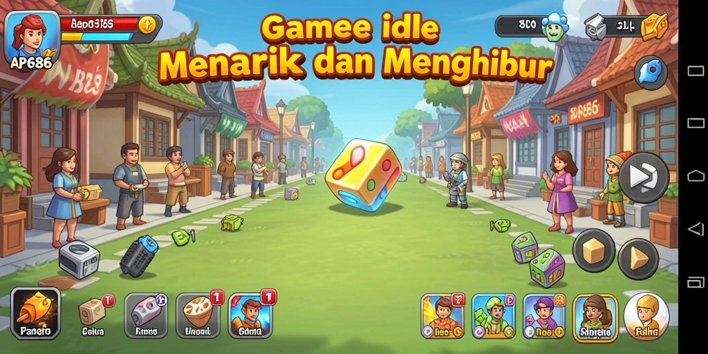 Tangkapan layar dari gameplay AP686 menunjukkan pengalaman Idle yang seru.