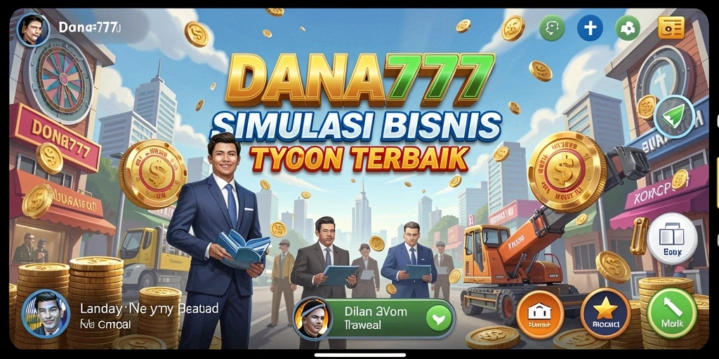 Tampilan menarik dari gameplay DANA777 saat membangun kerajaan bisnis.