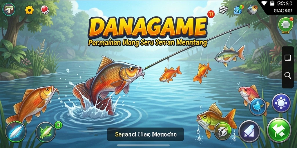 Tangkapan ikan besar dalam gameplay memancing yang seru.