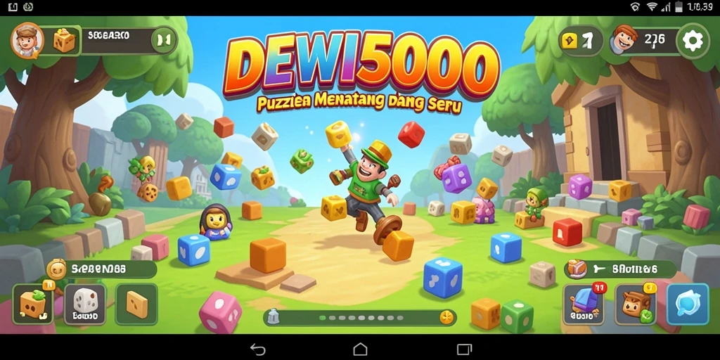 Screenshot gameplay DEWI5000 yang menampilkan tantangan puzzle menarik.