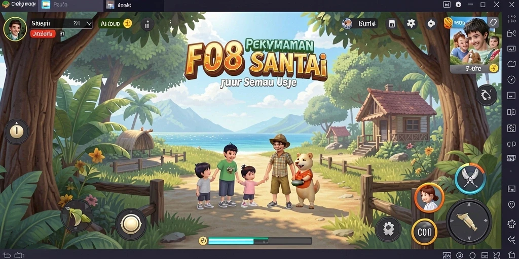 Screenshot gameplay FO8 yang menampilkan suasana santai dan menyenangkan.
