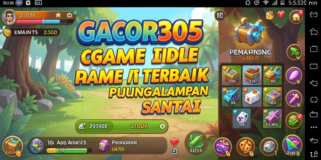 Tampilan gameplay menarik dari GACOR305 dengan karakter Idle.