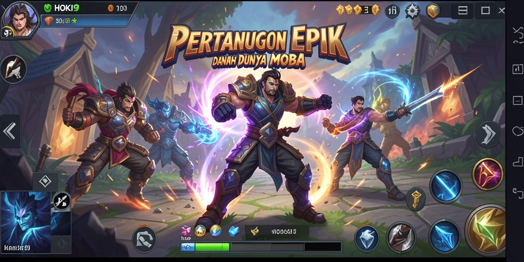 Gameplay seru dari HOKI9 dalam aksi MOBA.