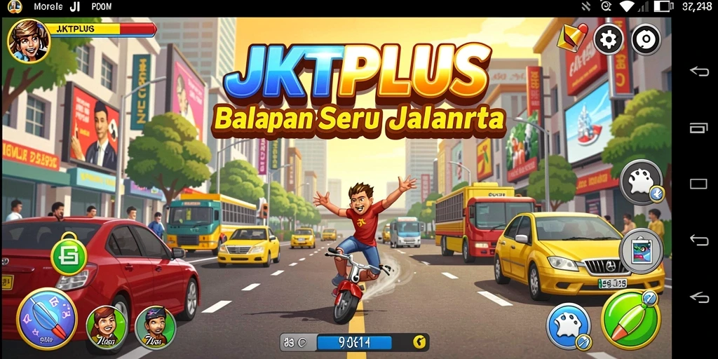 Tangkap momen balapan seru di jalanan Jakarta.