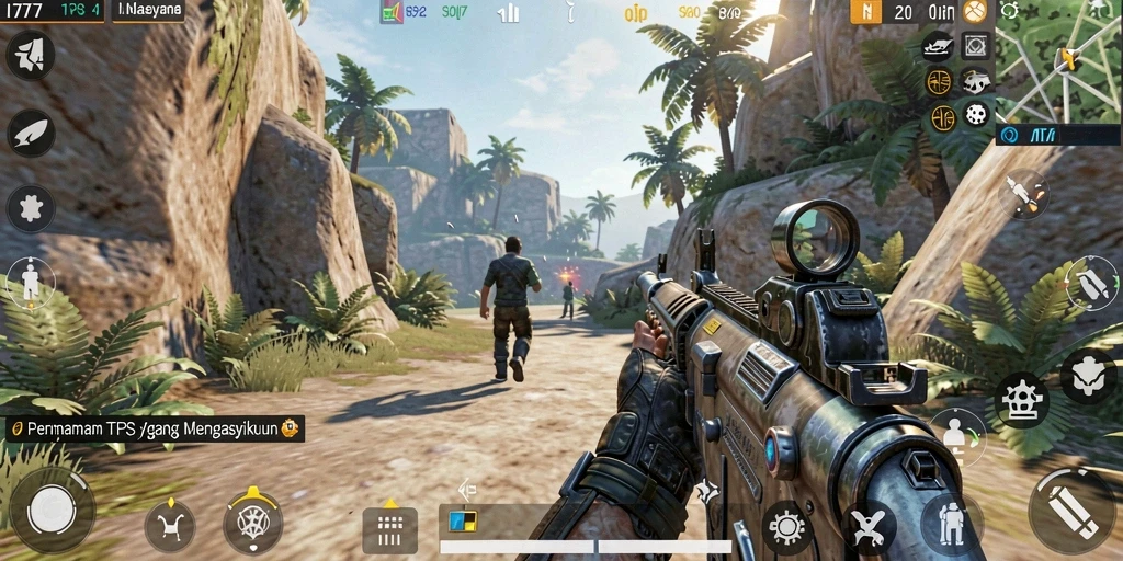 Tampilan menarik dari gameplay L777 dengan aksi TPS yang mendebarkan.