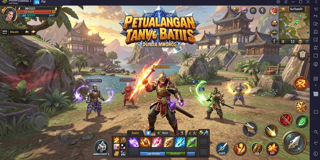 Screenshot MPO303 menampilkan aksi seru dalam pertempuran MMORPG.