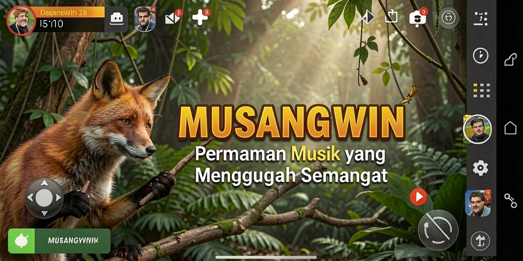 Tampilan gameplay <strong>MUSANGWIN</strong> yang menarik dengan musik yang seru.