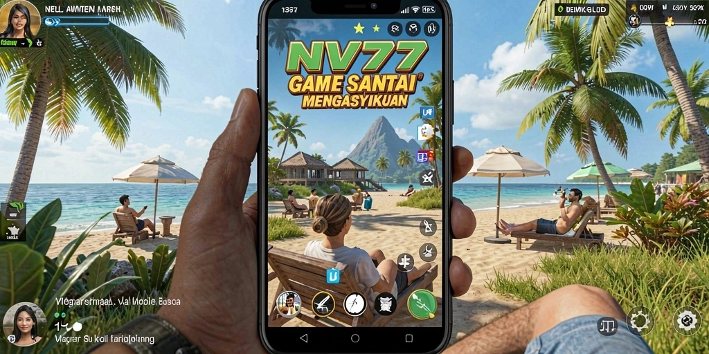 Screenshot gameplay NV77 yang menunjukkan keseruan bermain secara santai.
