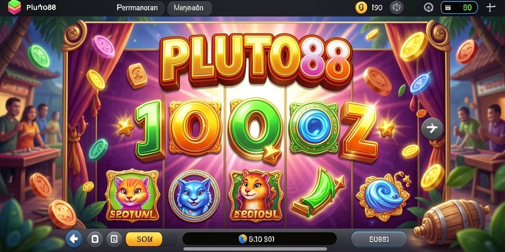 Tampilan menarik dari gameplay <strong>PLUTO88</strong> saat memutar slot.
