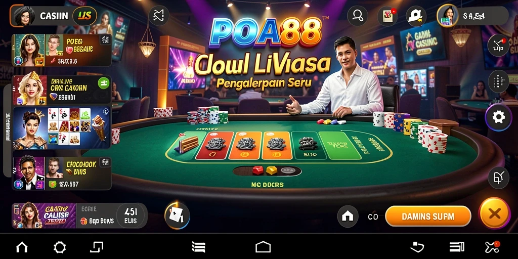 Gameplay seru dan interaktif dalam aplikasi Live Casino POA88.