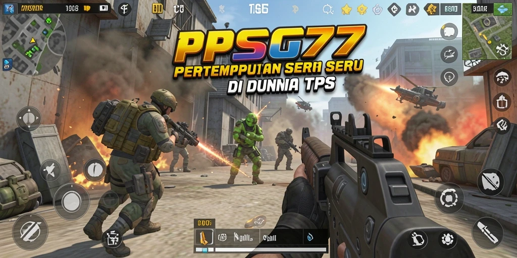 Gameplay mendebarkan dalam pertempuran TPS yang intens.