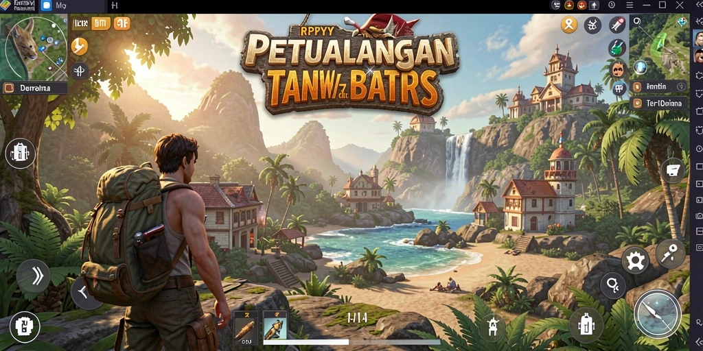 Screenshot gameplay RPYYY menampilkan eksplorasi dunia terbuka yang menakjubkan.