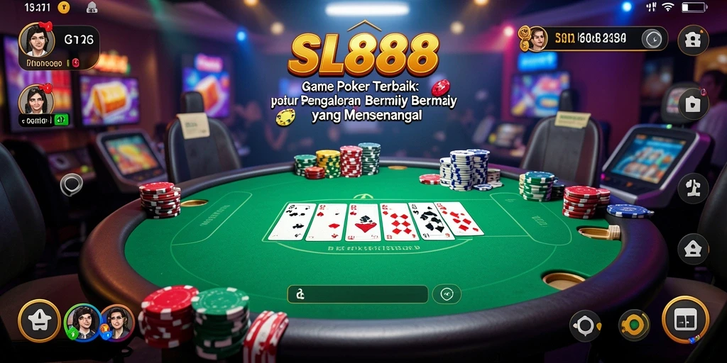 Tampilan gameplay seru di SL888 dengan pengalaman poker yang mendebarkan.