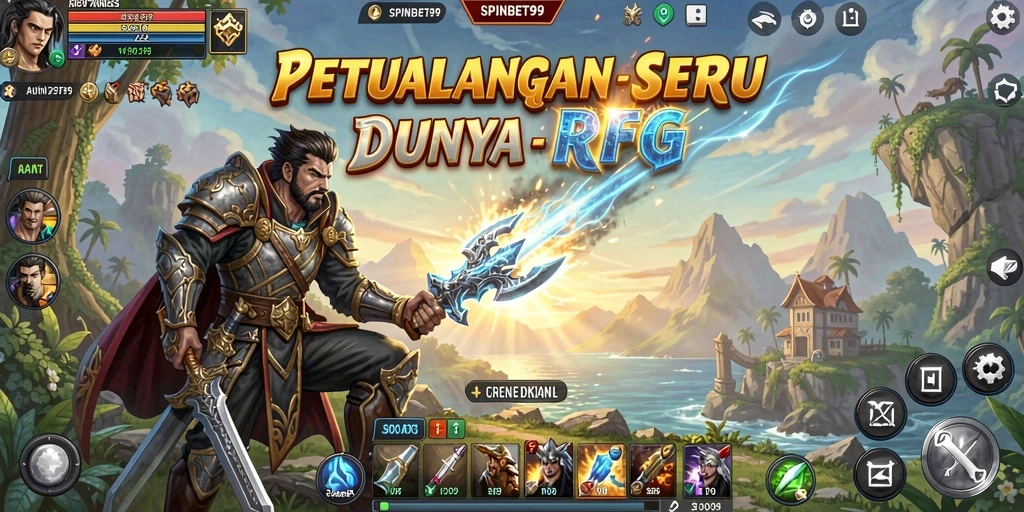 Tangkapan layar menunjukkan aksi seru dalam permainan RPG SPINBET99.