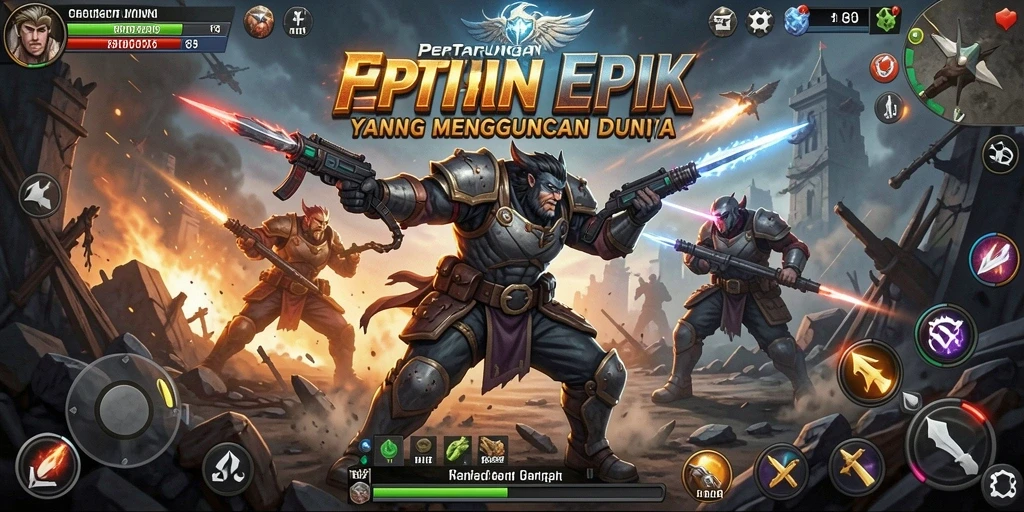 Tampilan utama gameplay T6 dengan aksi pertarungan yang seru.