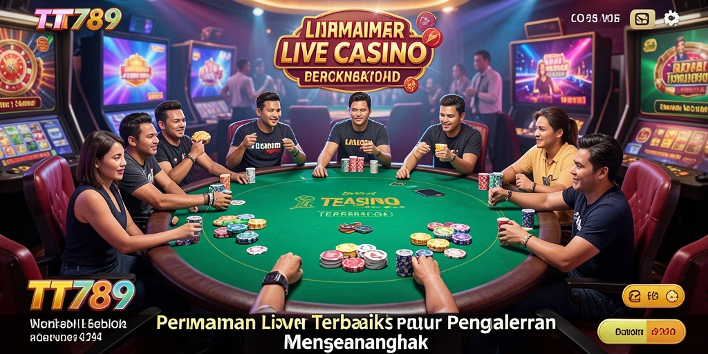 Tampilan antarmuka permainan Live Casino TT789 yang menarik dan interaktif.