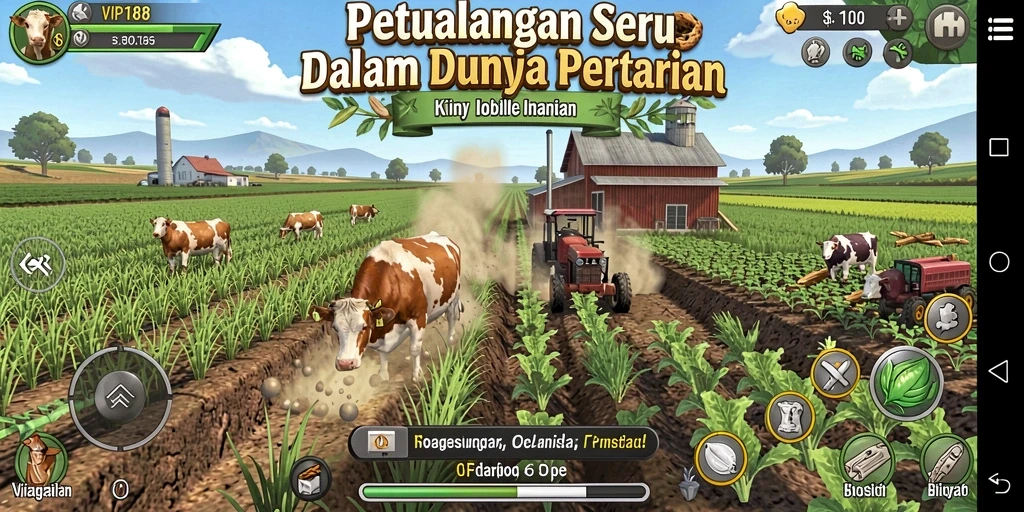 Tampilan gameplay VIP188 yang memukau dalam dunia pertanian.