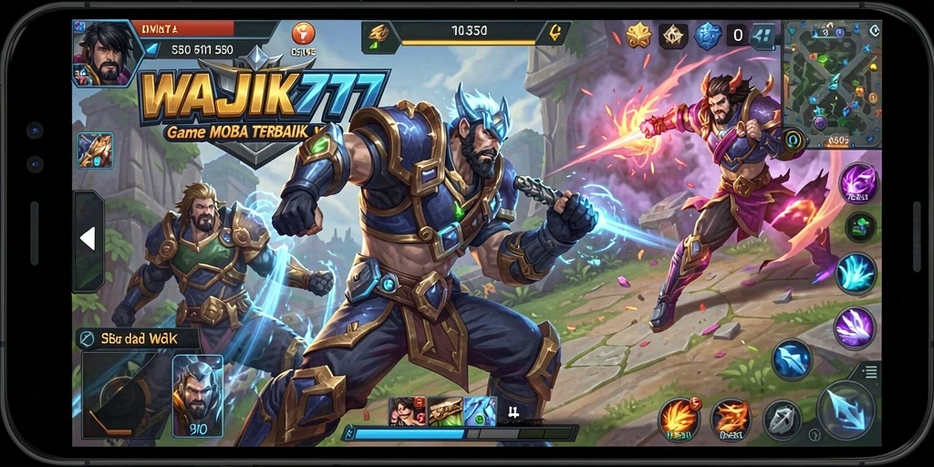 Screenshot gameplay seru dari WAJIK777 menunjukkan pertempuran epik.
