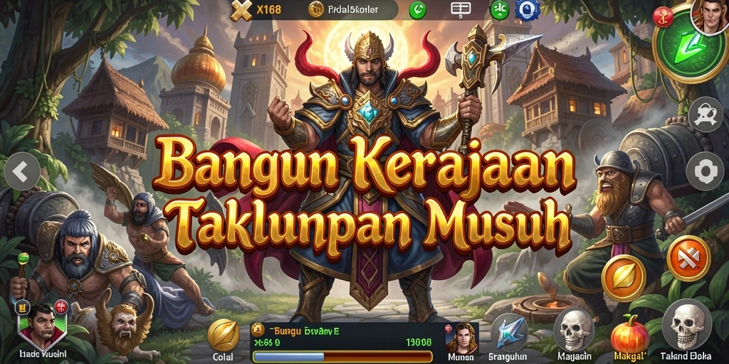 Screenshot gameplay X168 menampilkan aksi strategi yang intens dan grafis yang menawan.