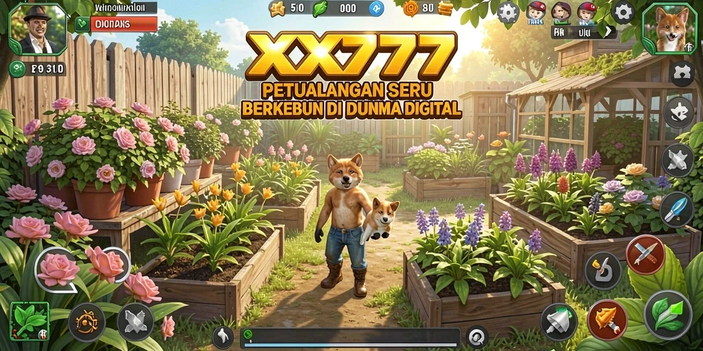 Tampilan gameplay XXX777 yang memukau dengan aksi berkebun yang seru.